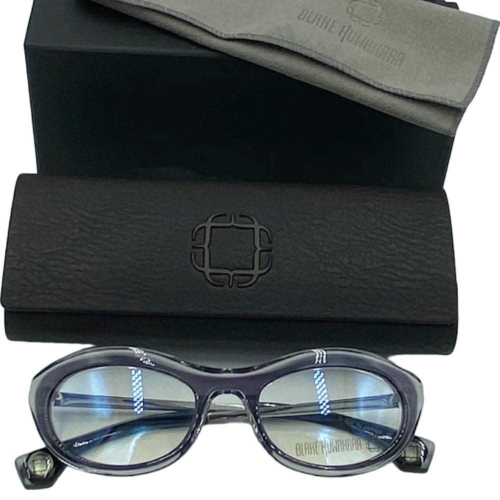 NIB Blake Kuwahara Kuma Optical Eyeglasses Orchid Purple w/Cleaning Cloth